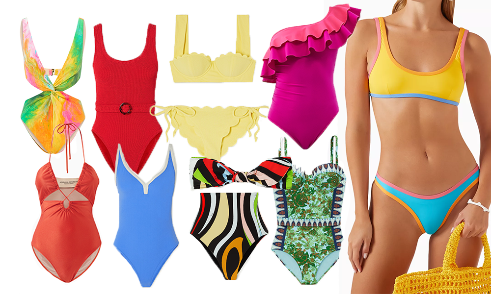 colourful swimsuits
