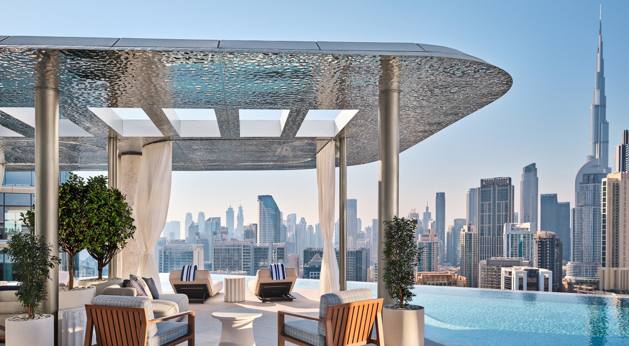high society by jean imbert pool: best restaurants in dubai with burj khalifa views