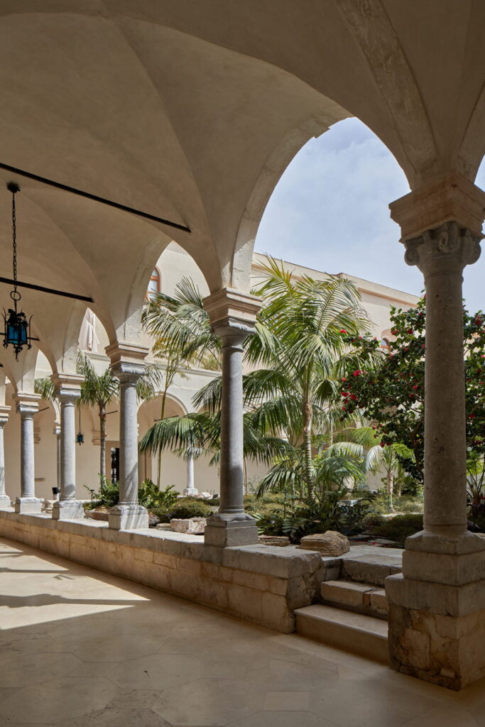Four Seasons San Domenico Palace review courtyard