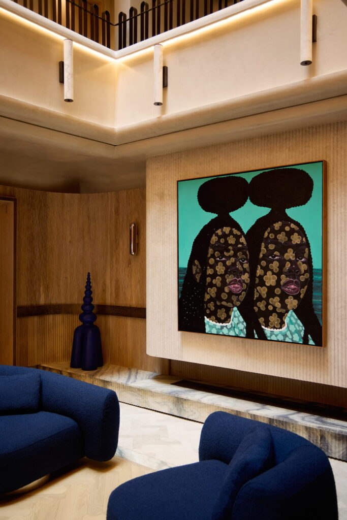 Morea House Camps Bay lobby with south african artwork