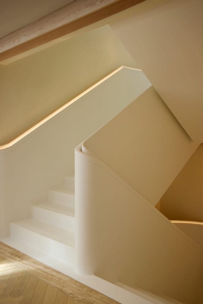 The hotel staircase