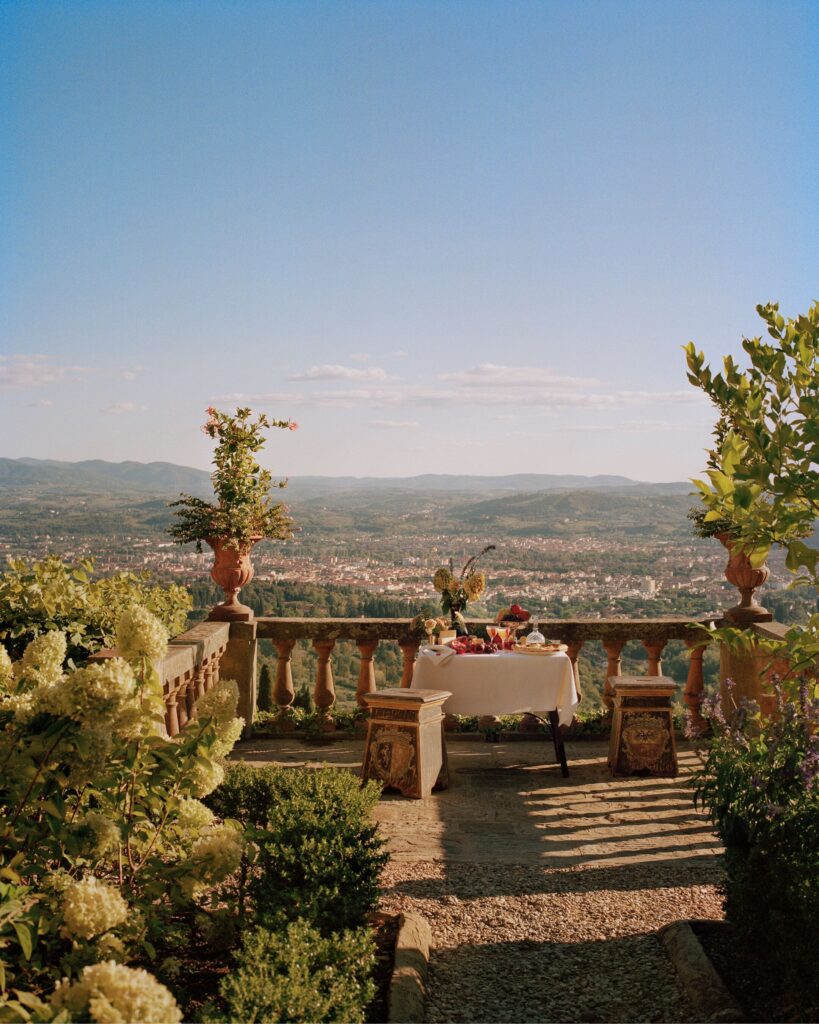 villa san michele views onto the city