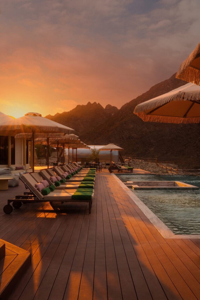 Caravan Hatta by Our Habitas poolside