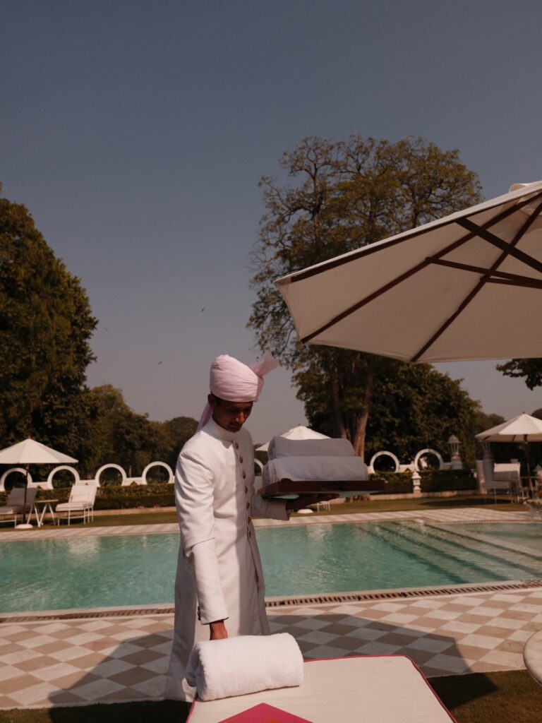 the pool at the Rajmahal Palace